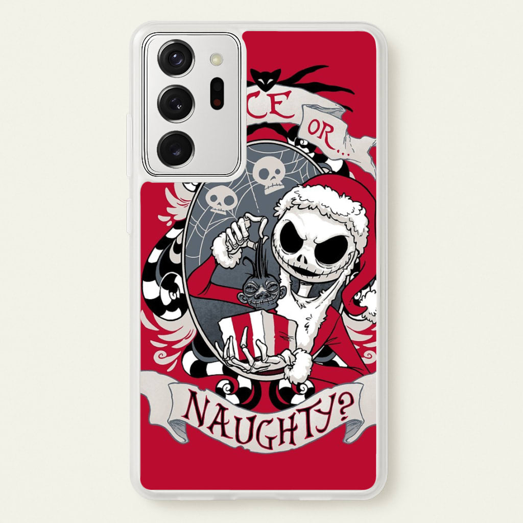 Nice Or Naughty - A Nightmare Before Christmas - Phone Case for Galaxy Note 20 Ultra