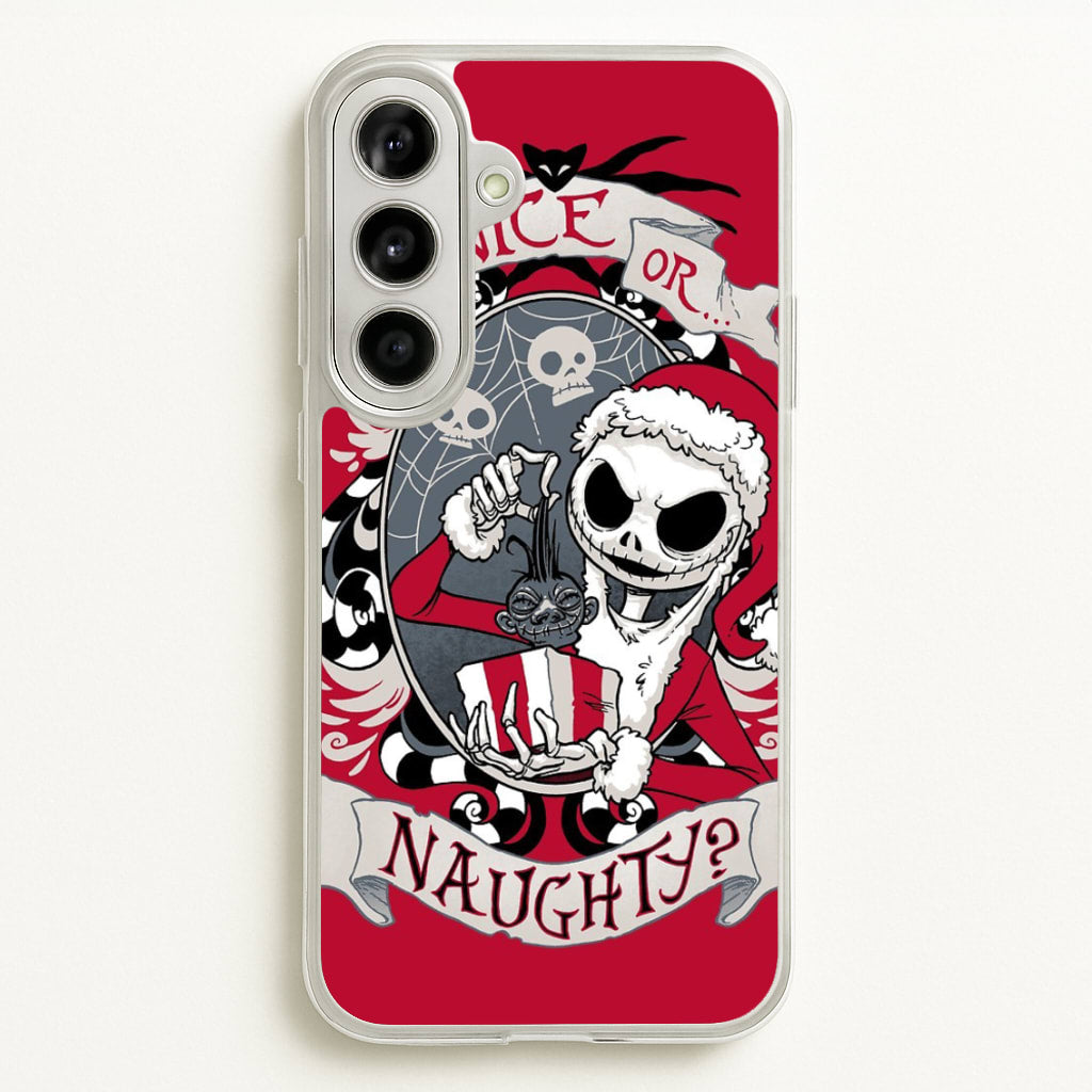 Nice Or Naughty - A Nightmare Before Christmas - Phone Case for Galaxy A56