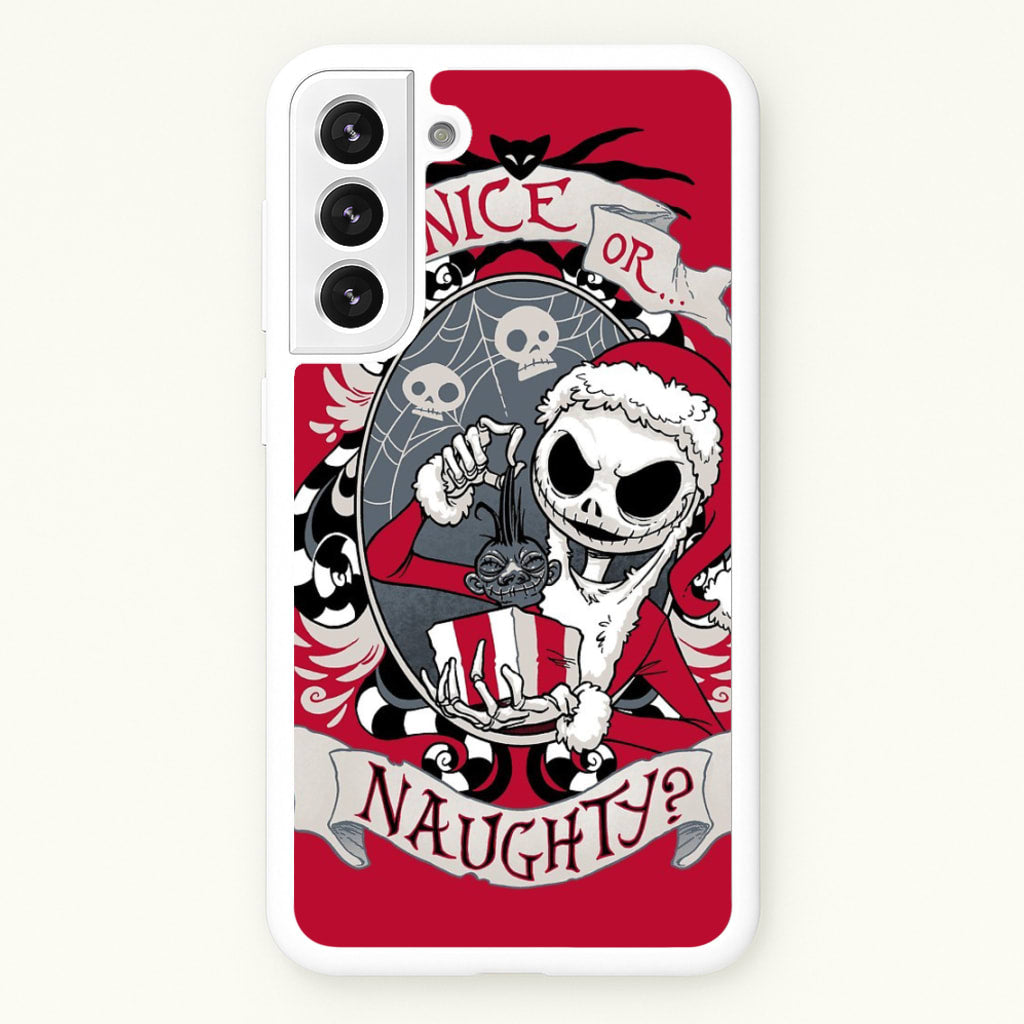 Nice Or Naughty - A Nightmare Before Christmas - Phone Case for Galaxy S22 Plus