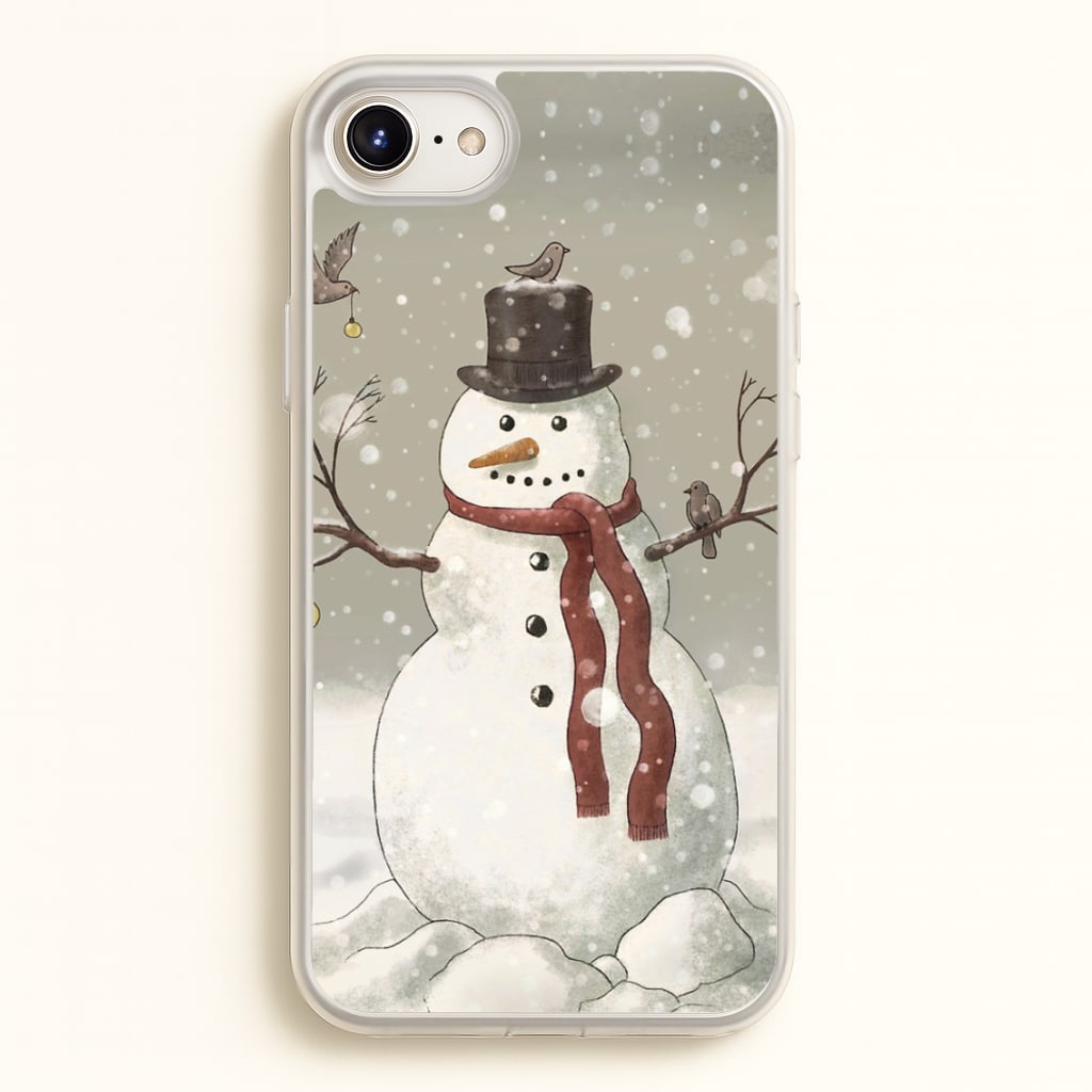 Christmas Snowman Drawing - Phone Case for iPhone 6 / 7 / 8 / SE