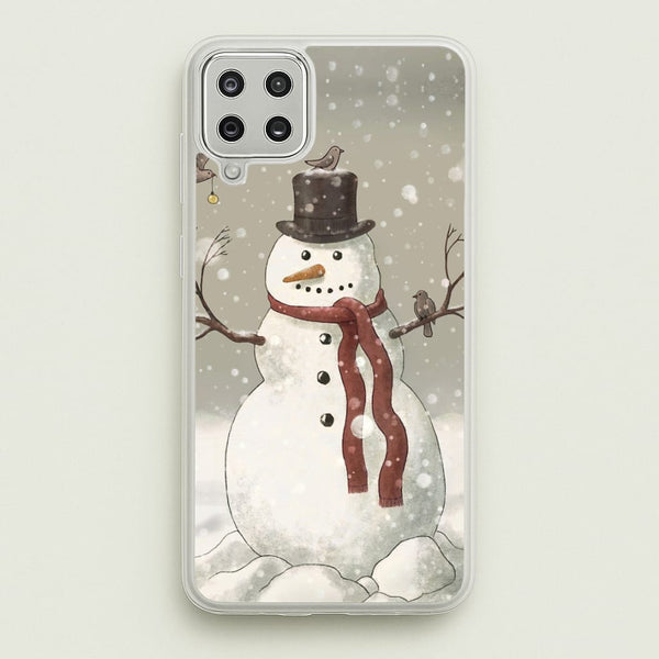 Christmas Snowman Drawing - Phone Case for Galaxy A12