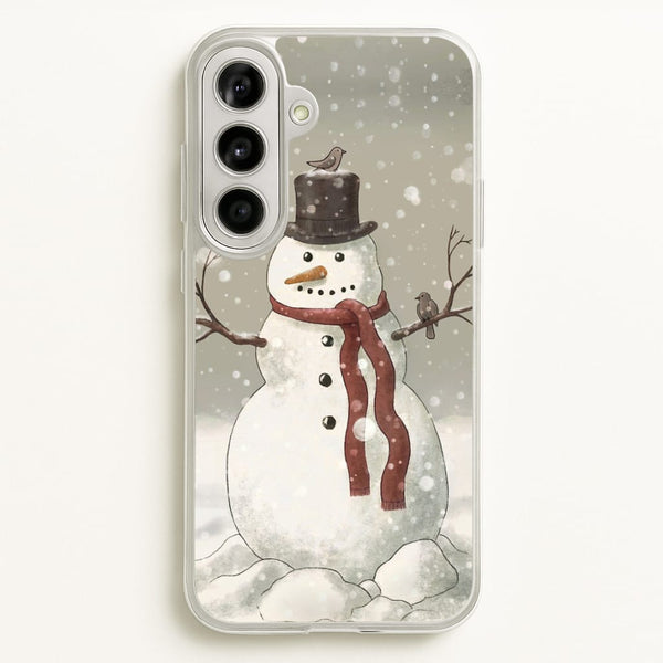 Christmas Snowman Drawing - Phone Case for Galaxy A56