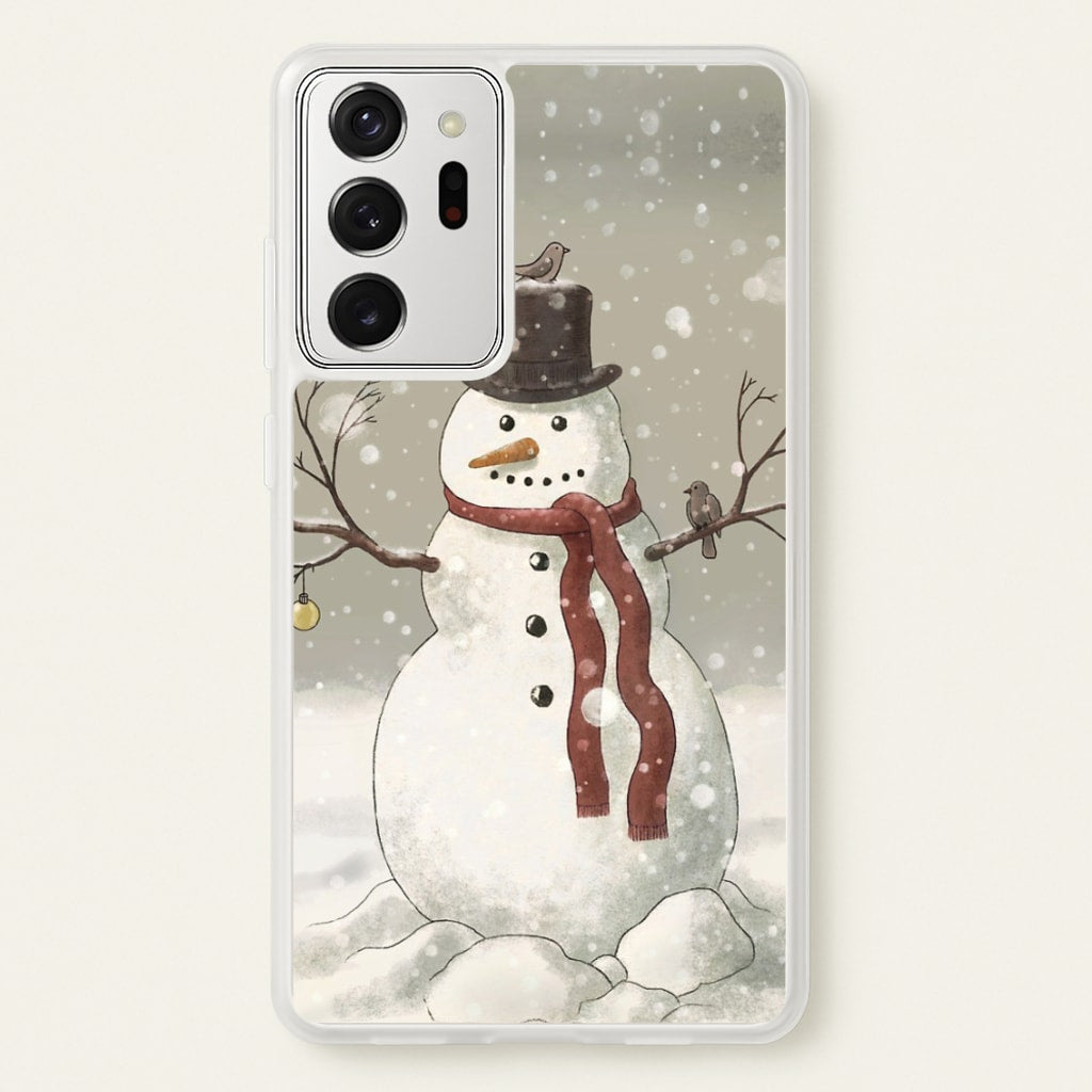 Christmas Snowman Drawing - Phone Case for Galaxy Note 20 Ultra