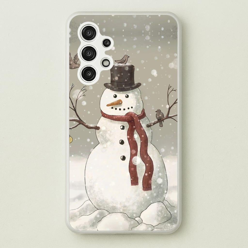 Christmas Snowman Drawing - Phone Case for Galaxy A13