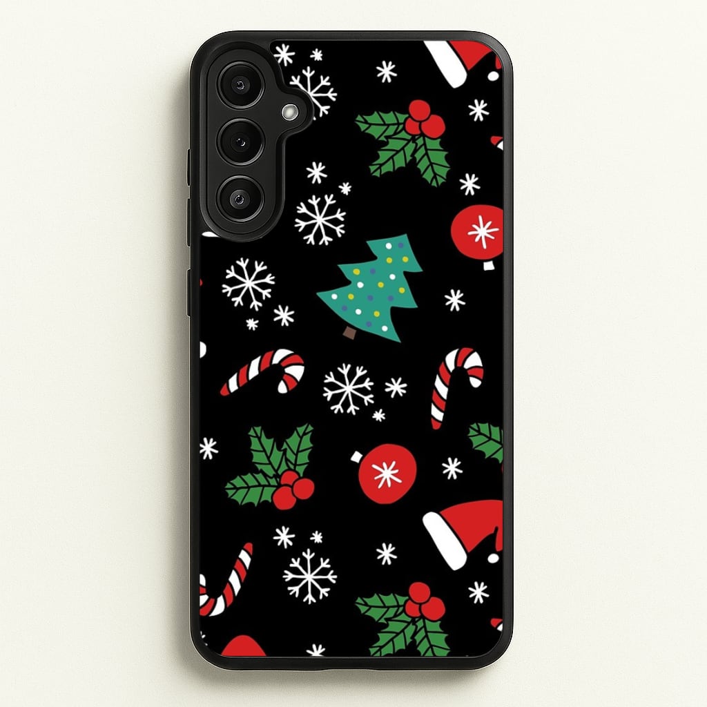 Christmas Objects Pattern - Phone Case for Galaxy A36