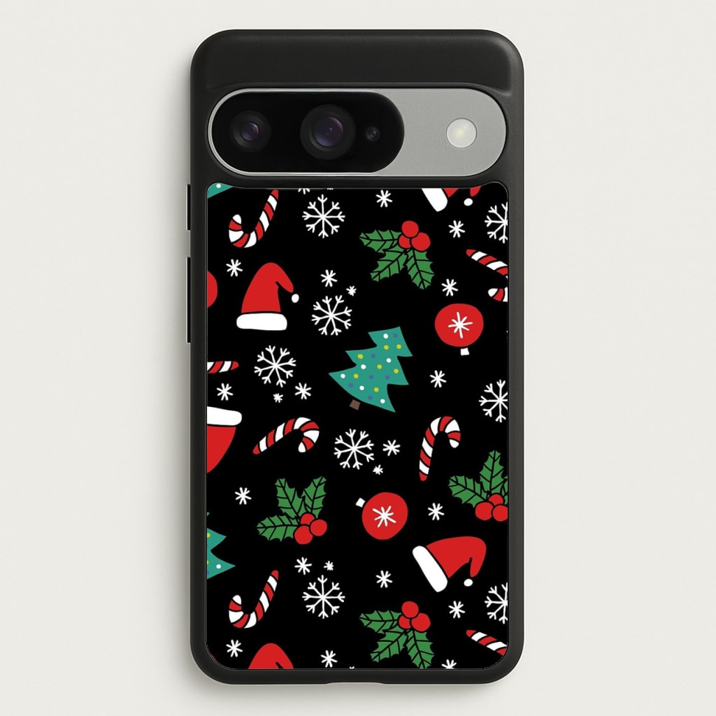 Christmas Objects Pattern Phone Case for Google Pixel 10 / 10 Pro