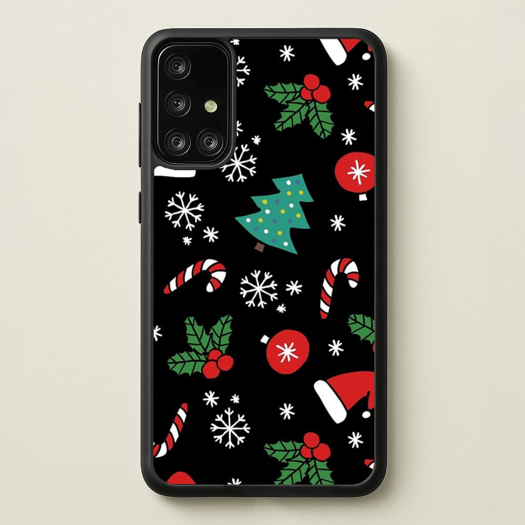 Christmas Objects Pattern - Phone Case for Galaxy A71