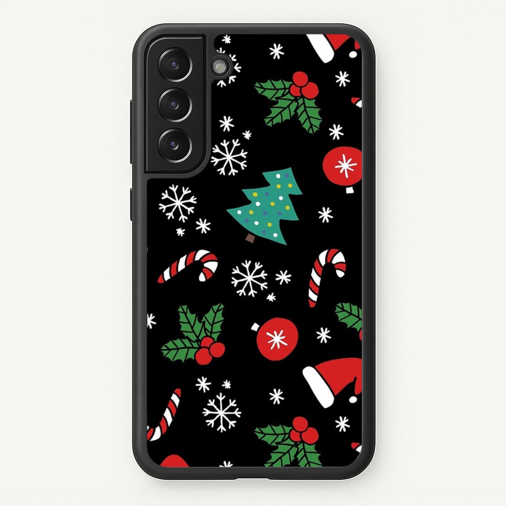 Christmas Objects Pattern - Phone Case for Galaxy S22