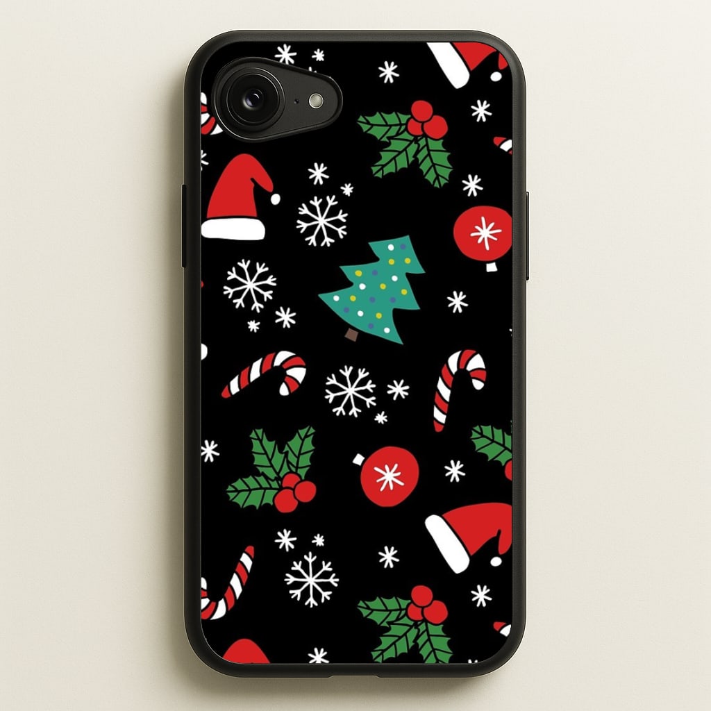 Christmas Objects Pattern - Phone Case for iPhone 16e