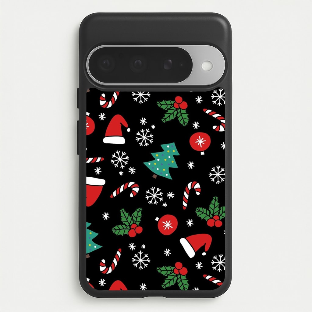 Christmas Objects Pattern Phone Case for Google Pixel 10 Pro XL