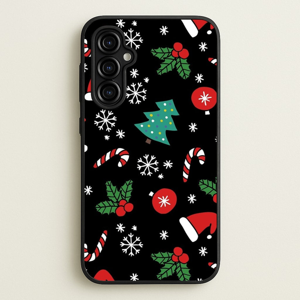 Christmas Objects Pattern - Phone Case for Galaxy A54
