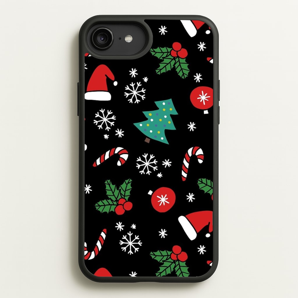 Christmas Objects Pattern - Phone Case for iPhone 6 Plus / 7 Plus / 8 Plus