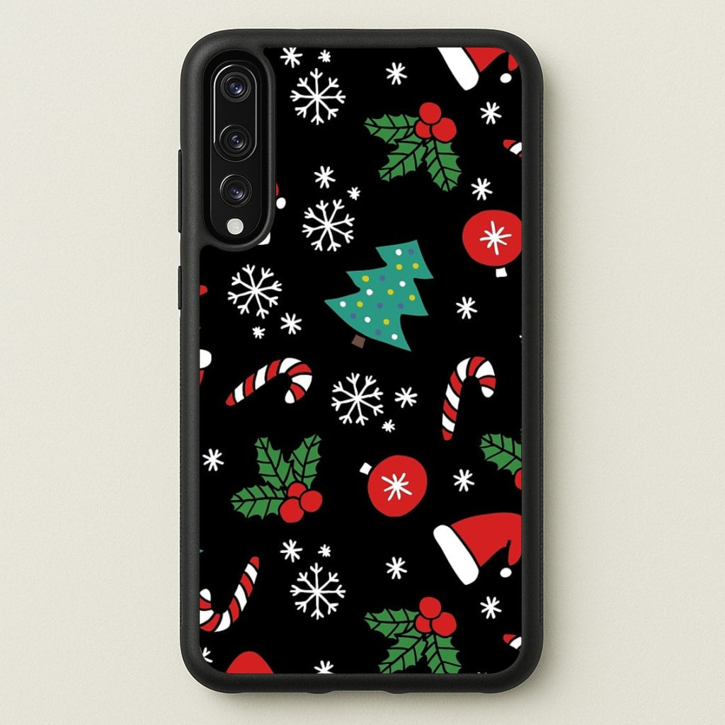 Christmas Objects Pattern - Phone Case for Huawei P20 Pro
