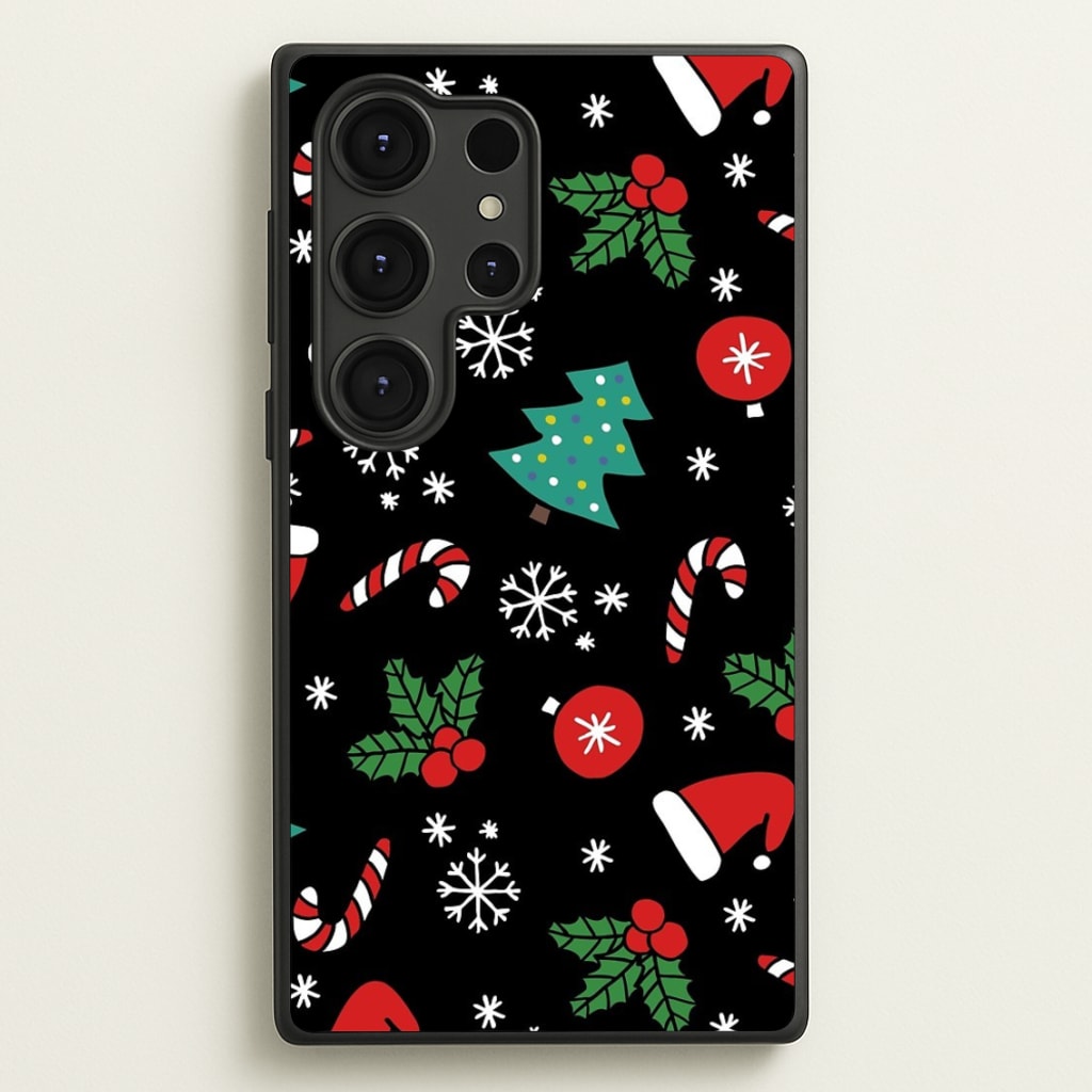 Christmas Objects Pattern - Phone Case for Galaxy S25 Ultra