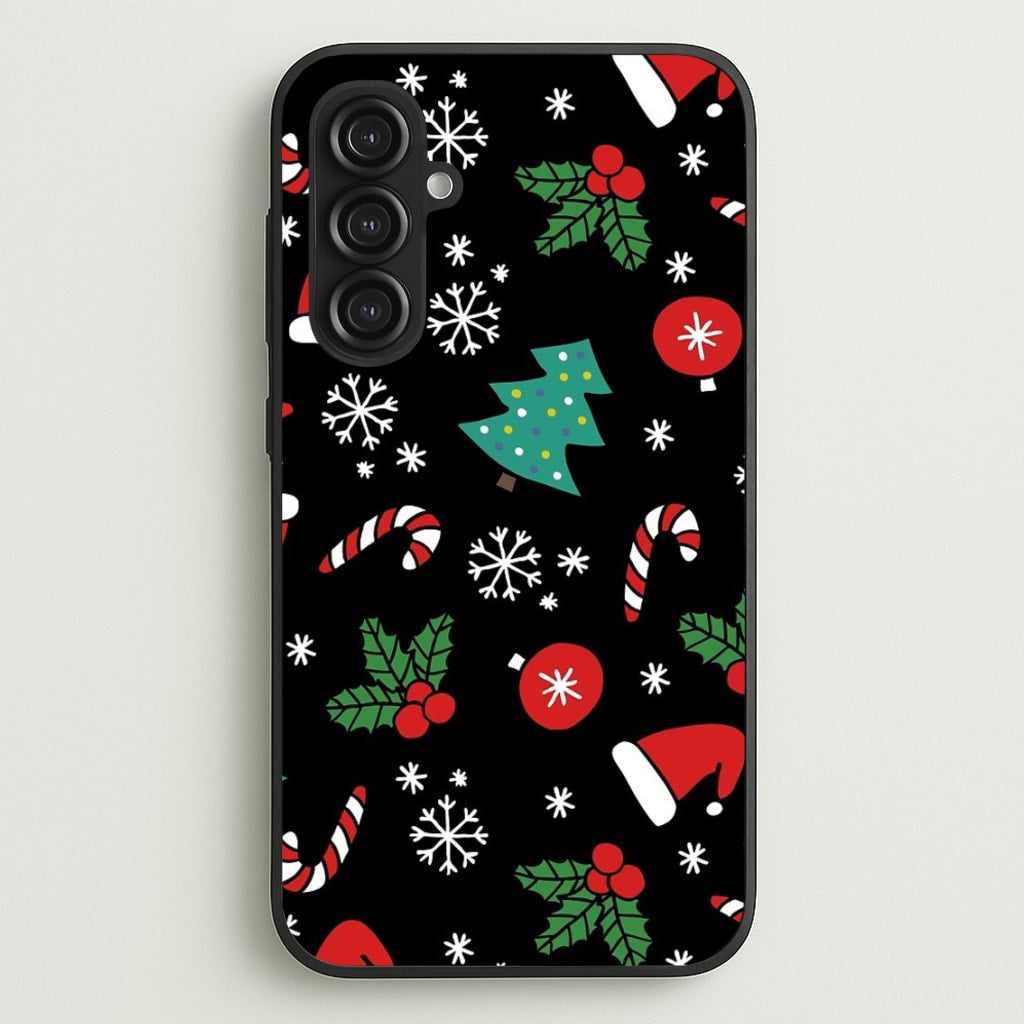Christmas Objects Pattern - Phone Case for Galaxy S23FE