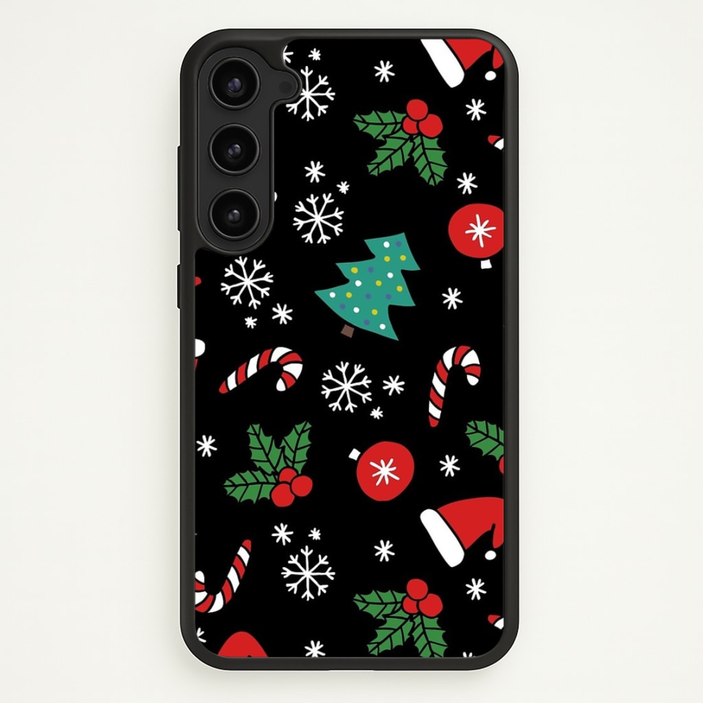 Christmas Objects Pattern - Phone Case for Galaxy S23