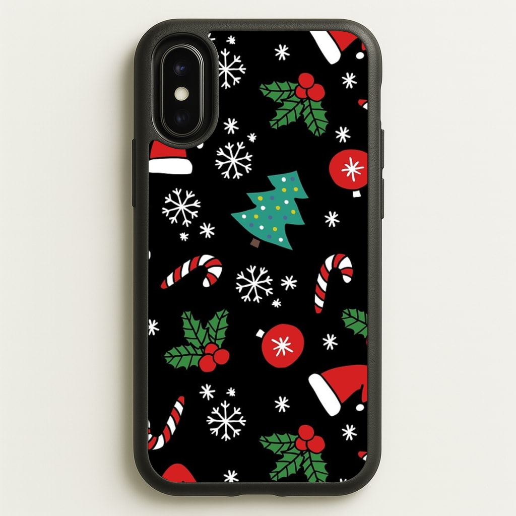 Christmas Objects Pattern - Phone Case for iPhone X / XS
