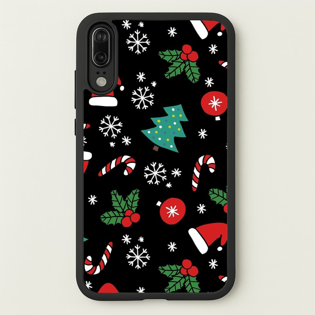 Christmas Objects Pattern - Phone Case for Huawei P20