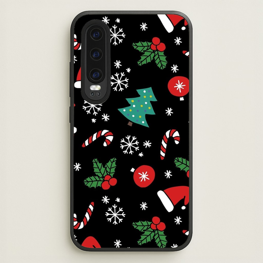 Christmas Objects Pattern - Phone Case for Huawei P30