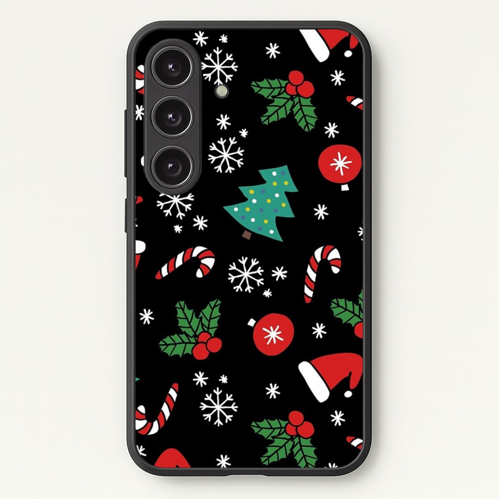Christmas Objects Pattern - Phone Case for Galaxy S24