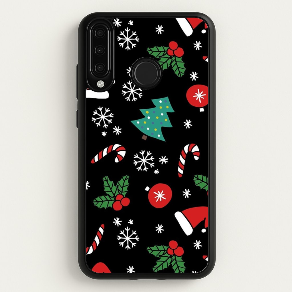 Christmas Objects Pattern - Phone Case for Huawei P30 Lite
