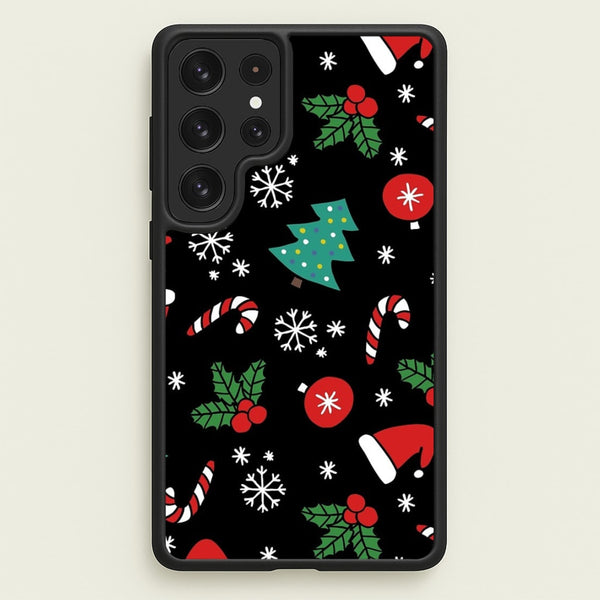 Christmas Objects Pattern - Phone Case for Galaxy S22 Ultra