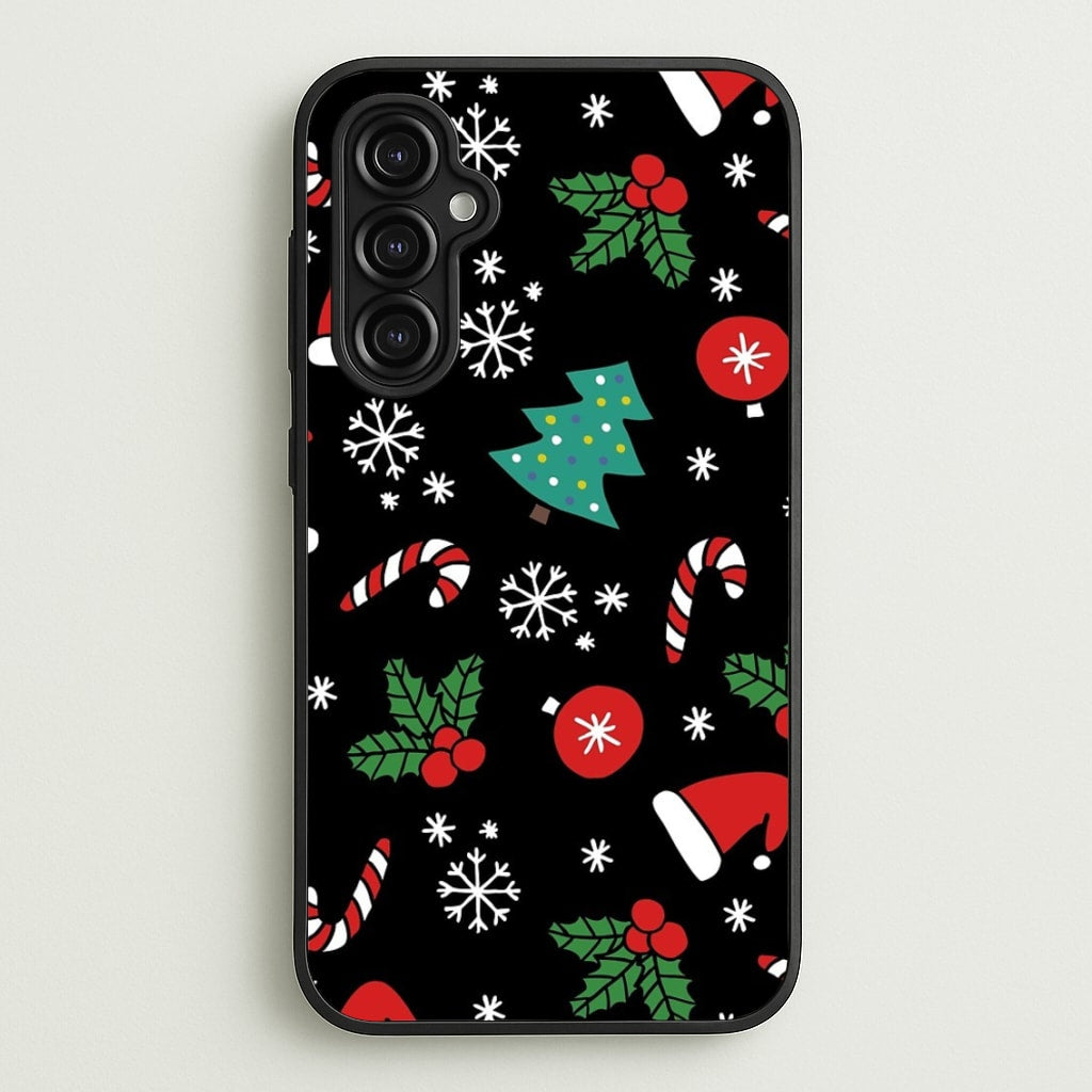 Christmas Objects Pattern - Phone Case for Galaxy A14