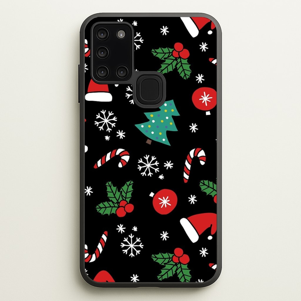 Christmas Objects Pattern - Phone Case for Galaxy A21s