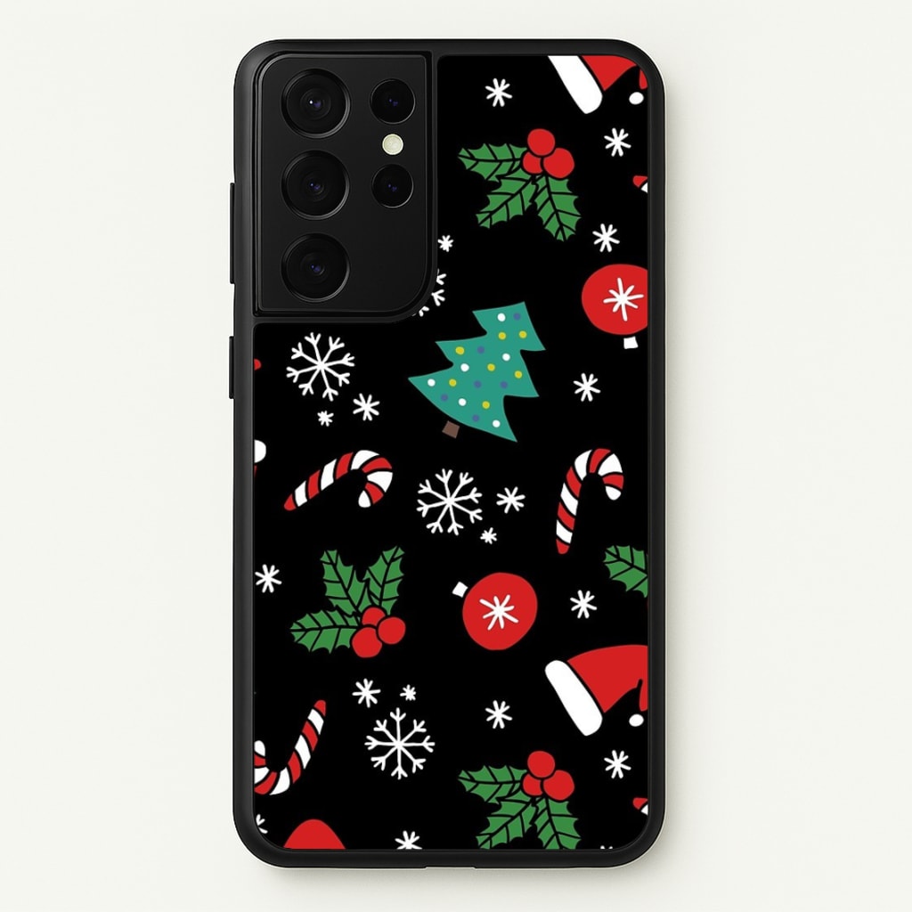 Christmas Objects Pattern - Phone Case for Galaxy S21 Ultra