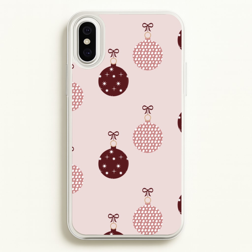 Christmas Bauble Pattern - Christmas Phone Case for iPhone XS Max
