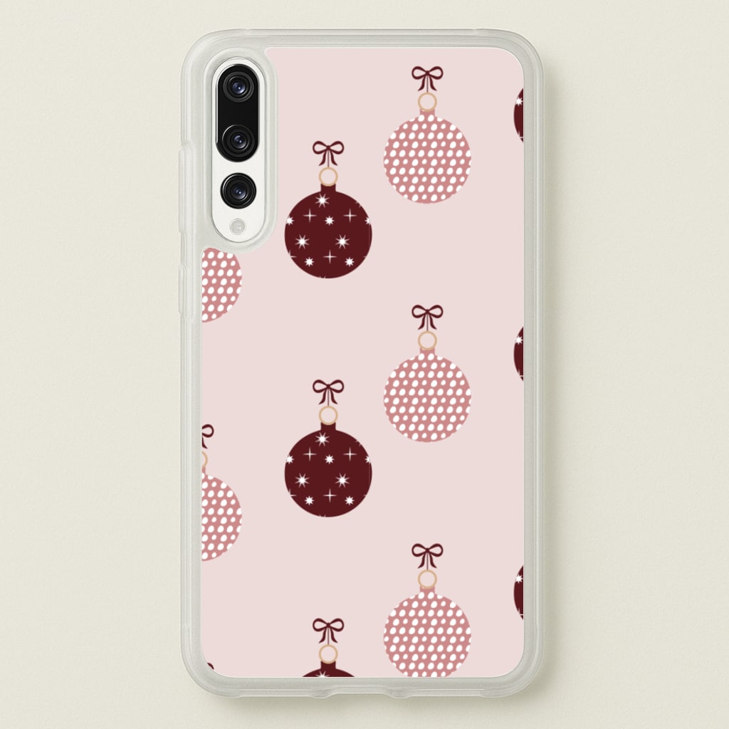 Christmas Bauble Pattern - Christmas Phone Case for Huawei P20 Pro