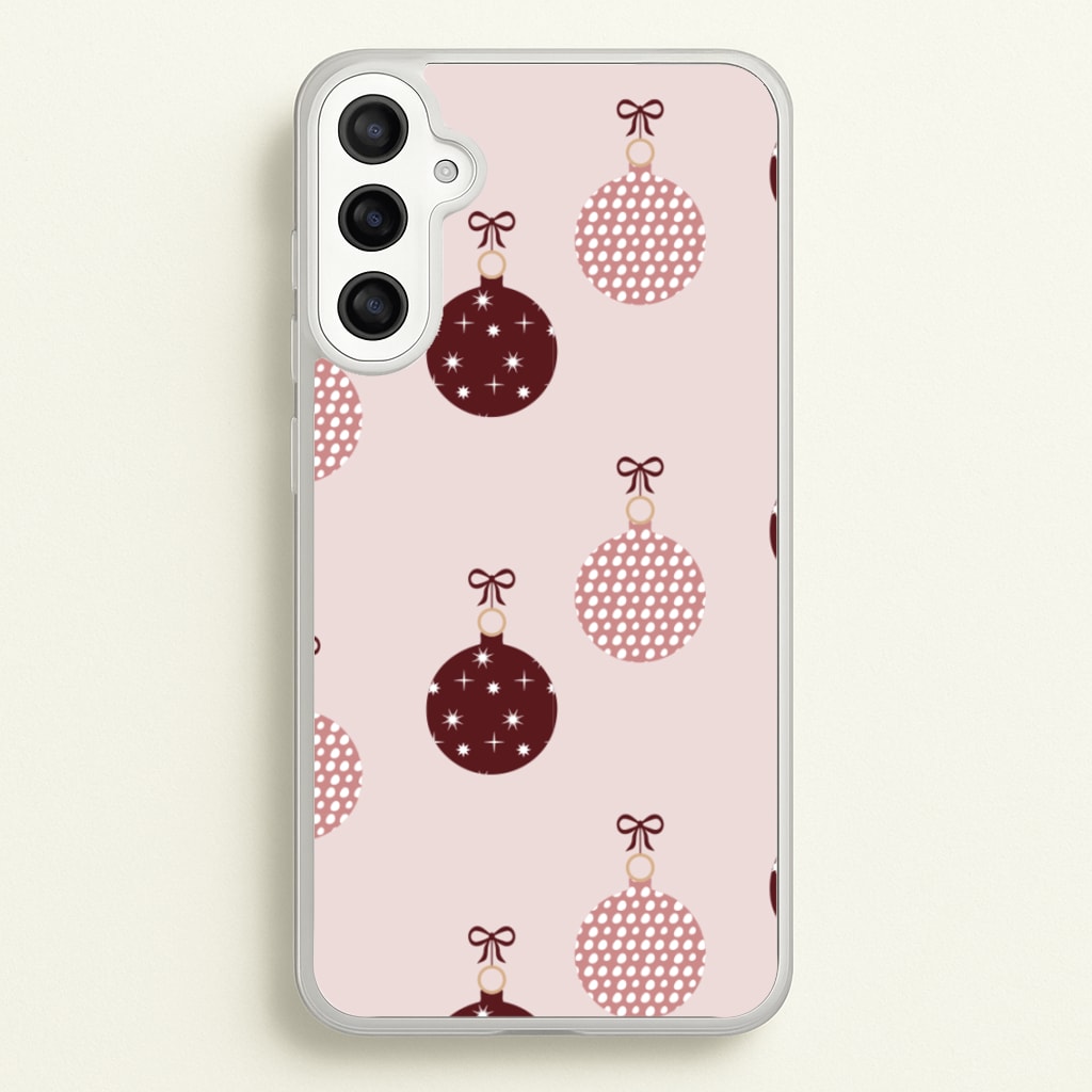Christmas Bauble Pattern - Christmas Phone Case for Galaxy A34