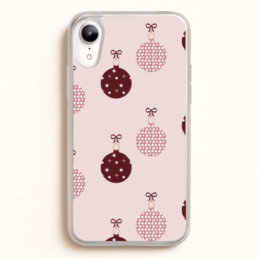 Christmas Bauble Pattern - Christmas Phone Case for iPhone XR