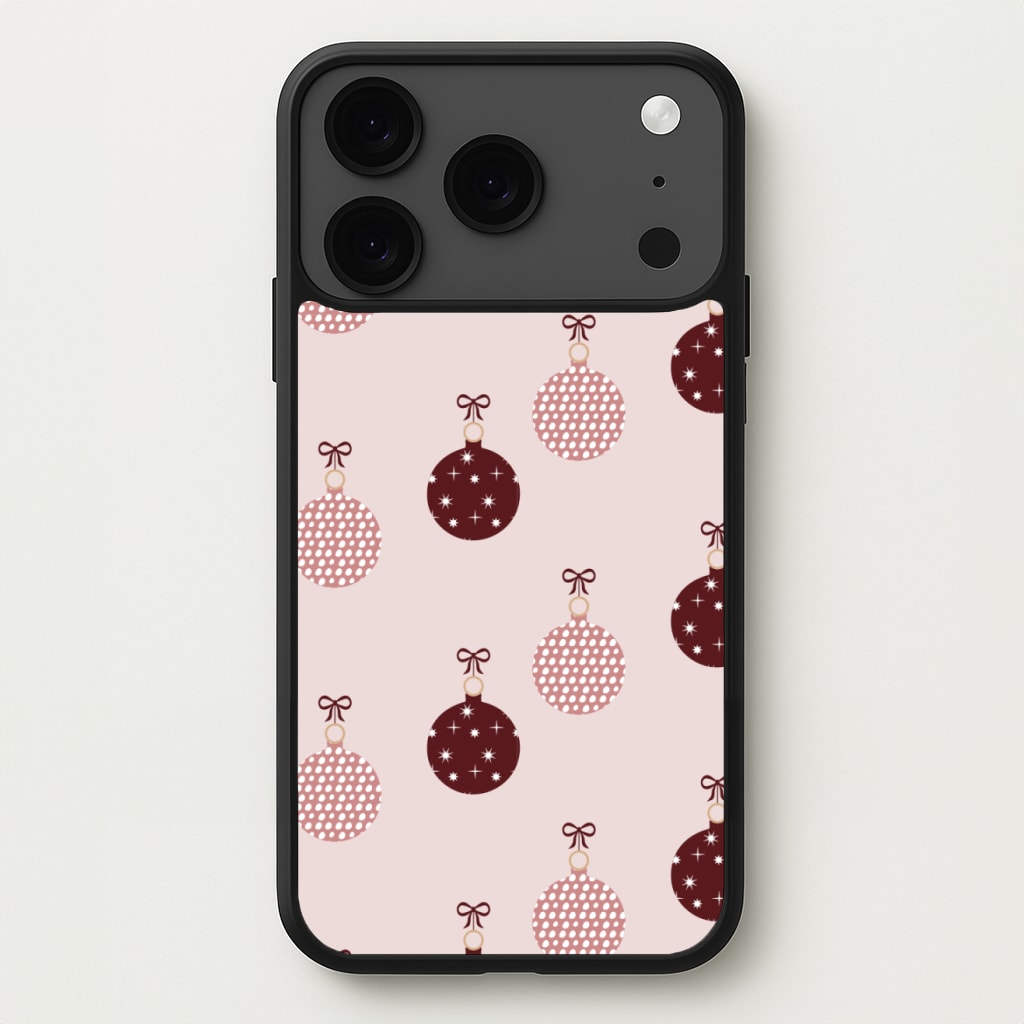 Christmas Bauble Pattern Phone Case for iPhone 17 Pro Max