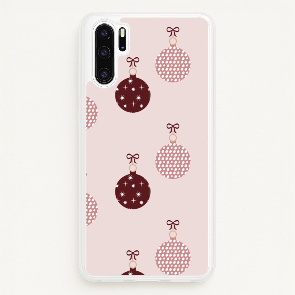 Christmas Bauble Pattern - Christmas Phone Case for Huawei P30 Pro