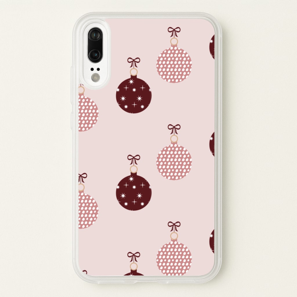 Christmas Bauble Pattern - Christmas Phone Case for Huawei P20