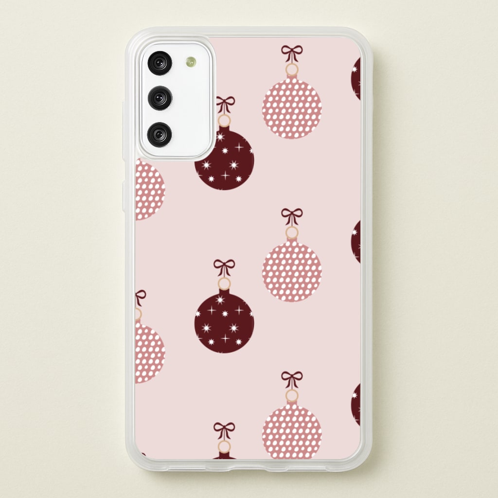 Christmas Bauble Pattern - Christmas Phone Case for Galaxy S20FE