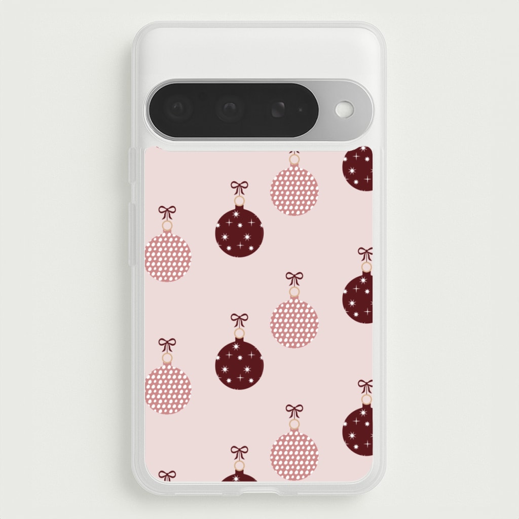 Christmas Bauble Pattern Phone Case for Google Pixel 10 Pro XL