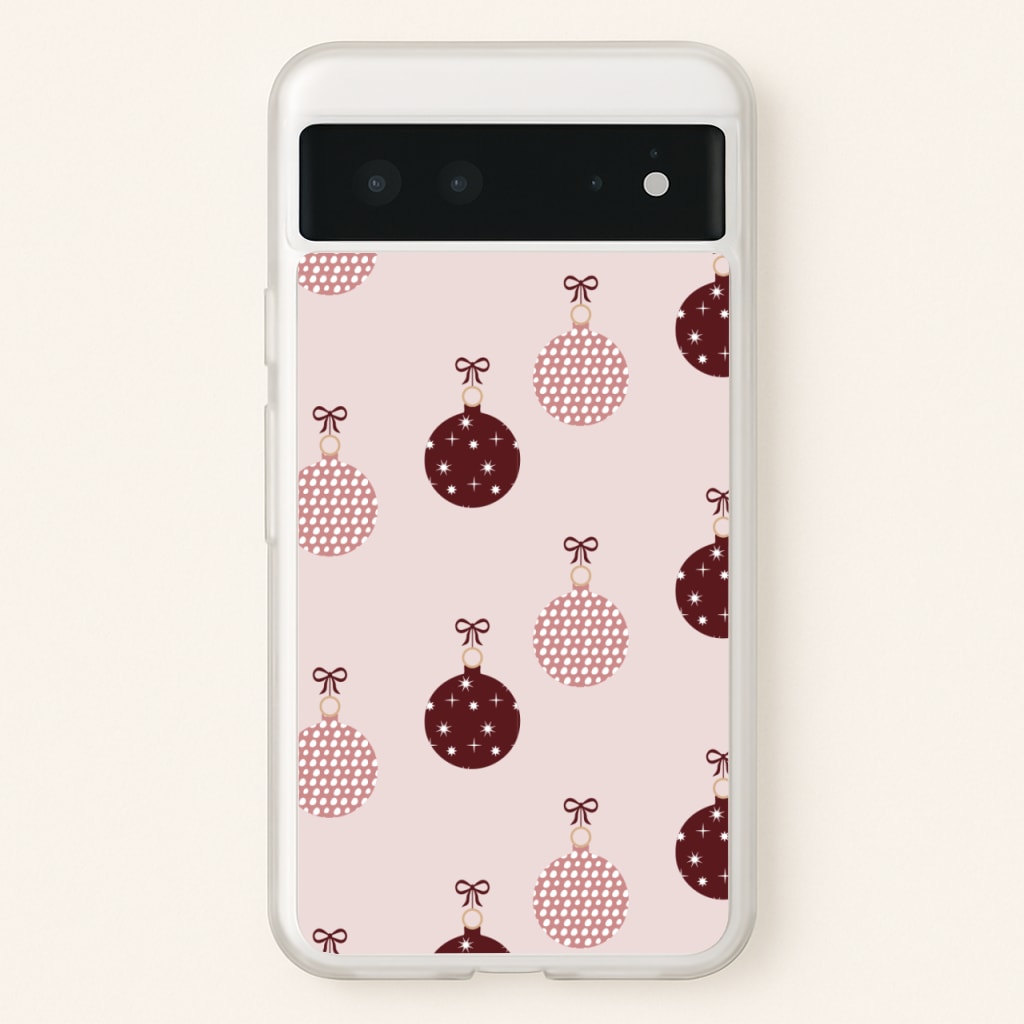 Christmas Bauble Pattern - Christmas Phone Case for Google Pixel 6