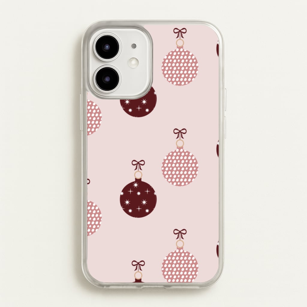 Christmas Bauble Pattern - Christmas Phone Case for iPhone 12 / 12 Pro