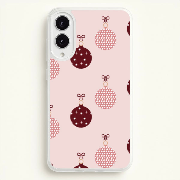 Christmas Bauble Pattern - Christmas Phone Case for Galaxy S25 Edge