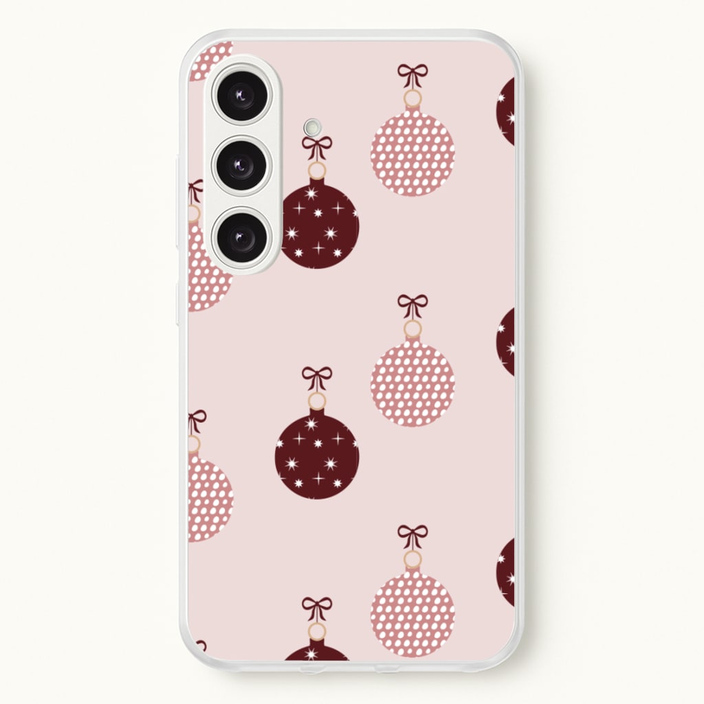 Christmas Bauble Pattern - Christmas Phone Case for Galaxy S25