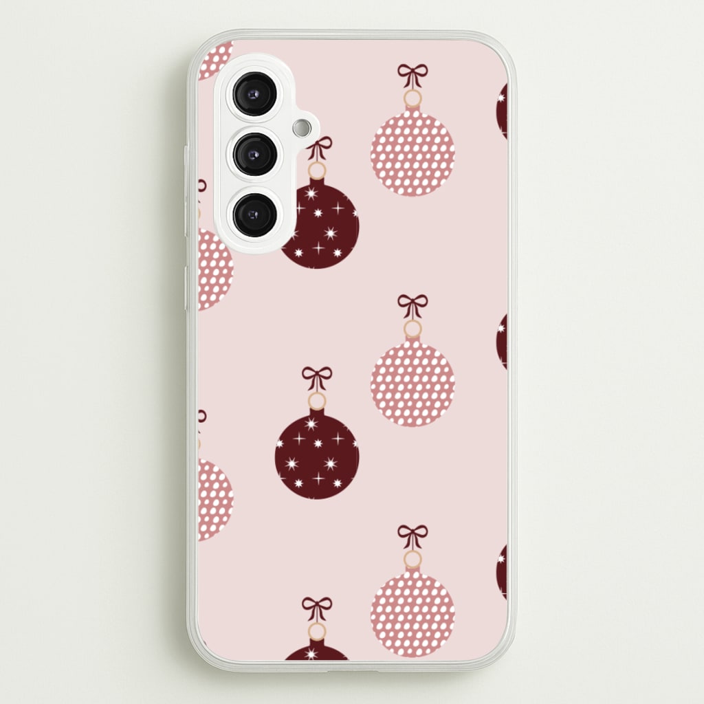 Christmas Bauble Pattern - Christmas Phone Case for Galaxy S23FE