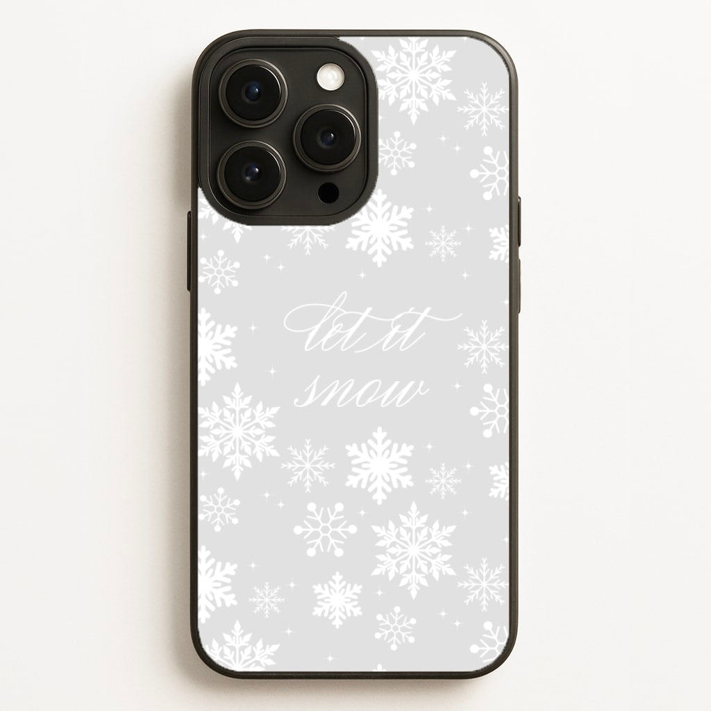 Let It Snow Christmas Pattern - Christmas Phone Case for iPhone 16 Pro Max