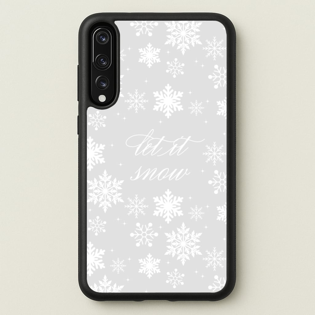 Let It Snow Christmas Pattern - Christmas Phone Case for Huawei P20 Pro