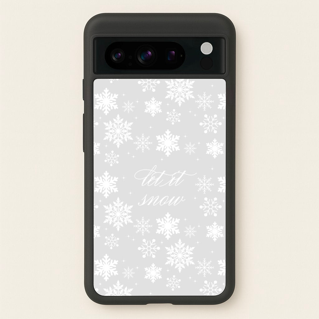 Let It Snow Christmas Pattern - Christmas Phone Case for Google Pixel 8 Pro