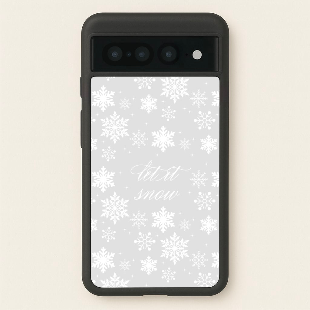Let It Snow Christmas Pattern - Christmas Phone Case for Google Pixel 7 Pro