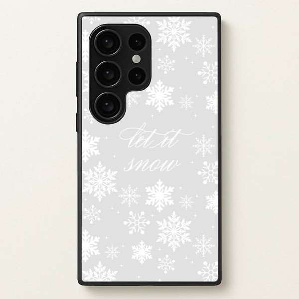 Let It Snow Christmas Pattern - Christmas Phone Case for Galaxy S24 Ultra