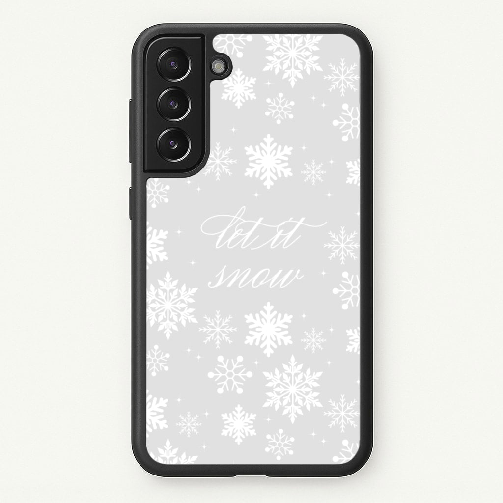 Let It Snow Christmas Pattern - Christmas Phone Case for Galaxy S21