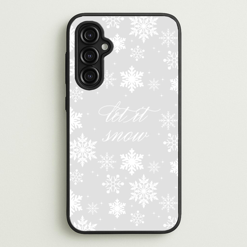 Let It Snow Christmas Pattern - Christmas Phone Case for Galaxy A14
